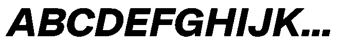 Kern Standard Black Italic Font UPPERCASE