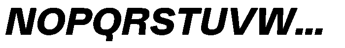 Kern Standard Black Italic Font UPPERCASE