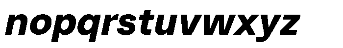 Kern Standard Black Italic Font LOWERCASE