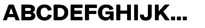 Kern Standard Black Font UPPERCASE