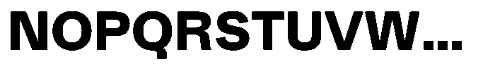 Kern Standard Black Font UPPERCASE