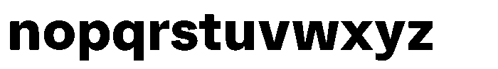 Kern Standard Black Font LOWERCASE