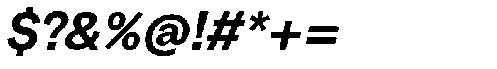 Kern Standard Bold Italic Font OTHER CHARS