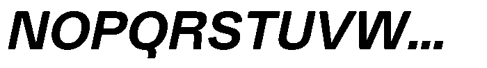 Kern Standard Bold Italic Font UPPERCASE