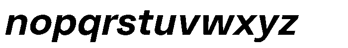 Kern Standard Bold Italic Font LOWERCASE