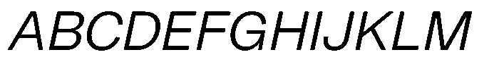 Kern Standard Italic Font