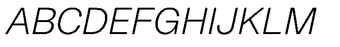 Kern Standard Light Italic Font UPPERCASE