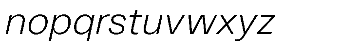 Kern Standard Light Italic Font LOWERCASE
