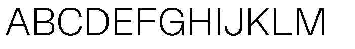 Kern Standard Light Font UPPERCASE