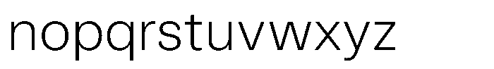 Kern Standard Light Font LOWERCASE