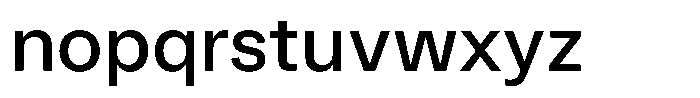 Kern Standard Medium Font LOWERCASE