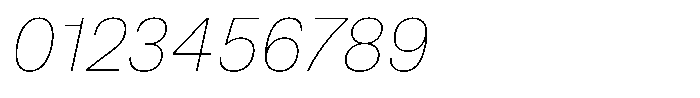 Kern Standard Thin Italic Font OTHER CHARS