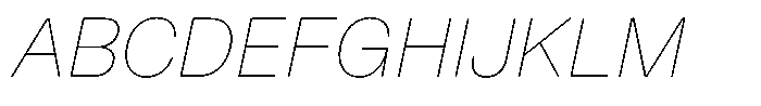 Kern Standard Thin Italic Font UPPERCASE