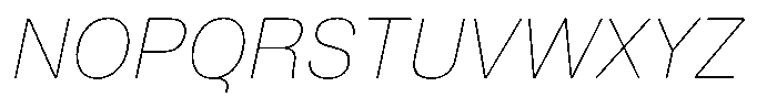 Kern Standard Thin Italic Font UPPERCASE