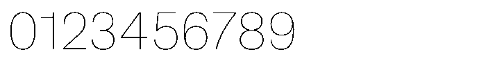 Kern Standard Thin Font OTHER CHARS