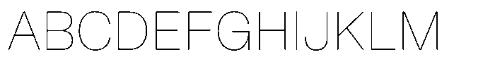 Kern Standard Thin Font UPPERCASE