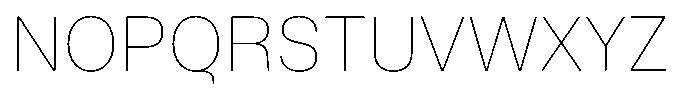Kern Standard Thin Font UPPERCASE