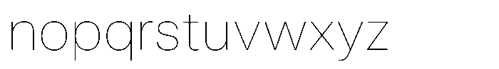 Kern Standard Thin Font LOWERCASE