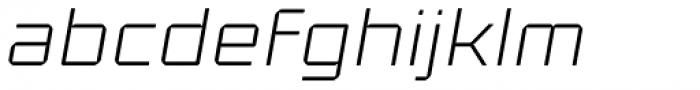 Kernel Thin Oblique Font LOWERCASE
