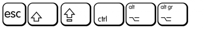 Keys MAC English Alt Font OTHER CHARS