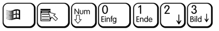Keys PC Deutsch Alt Font UPPERCASE
