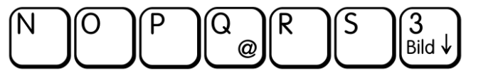 Keys Std Regular Font LOWERCASE