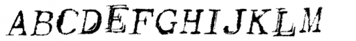 Keystoned Oblique Font UPPERCASE