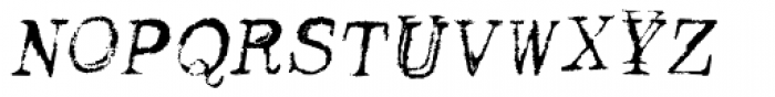 Keystoned Oblique Font UPPERCASE