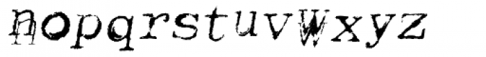Keystoned Oblique Font LOWERCASE