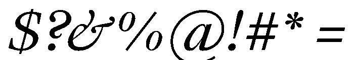KelvinAvec Italique Font OTHER CHARS