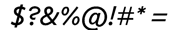 KelvinSans Italique Font OTHER CHARS