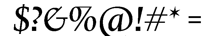 Kernevel BookItalic Font OTHER CHARS