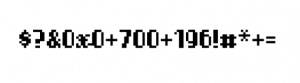 Kerouac Pixel Regular Font OTHER CHARS
