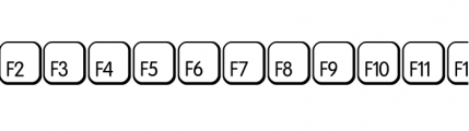 Keys MAC E Alternate Font LOWERCASE