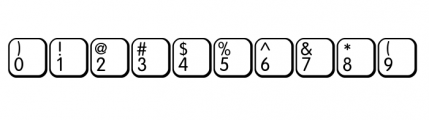 Keys MAC E Regular Font OTHER CHARS