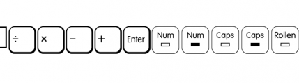 Keys PC D Alternate Font UPPERCASE