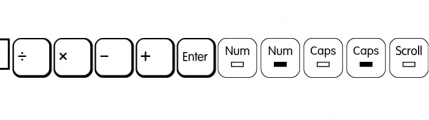 Keys PC E Alternate Font UPPERCASE