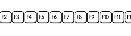 Keys PC E Alternate Font LOWERCASE