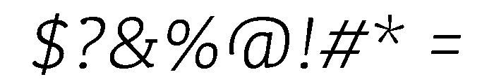 Kefa III Light Italic Font OTHER CHARS