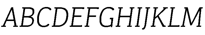 Kefa III Light Italic Font UPPERCASE