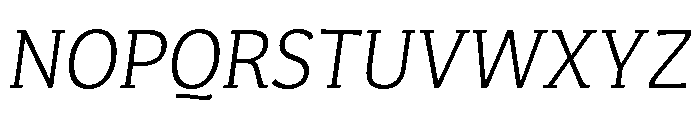 Kefa III Light Italic Font UPPERCASE