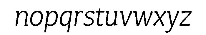 Kefa III Light Italic Font LOWERCASE