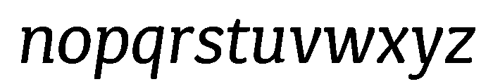 Kefa III Regular Italic Font LOWERCASE