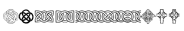 Kells Extras Font UPPERCASE