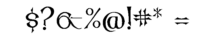 Kells Round Font OTHER CHARS