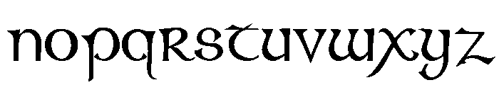 Kells Round Font LOWERCASE