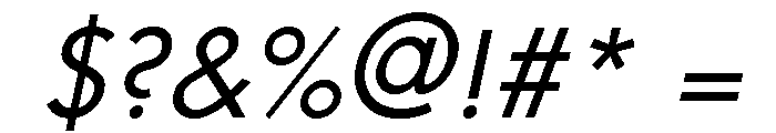 Kelly Sans Book Italic Font OTHER CHARS