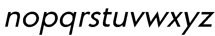 Kelly Sans Book Italic Font LOWERCASE