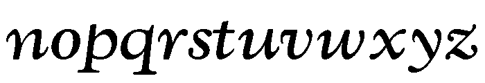 Kennerley Bold Italic Font LOWERCASE