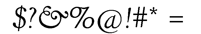 Kennerley Regular Italic Font OTHER CHARS